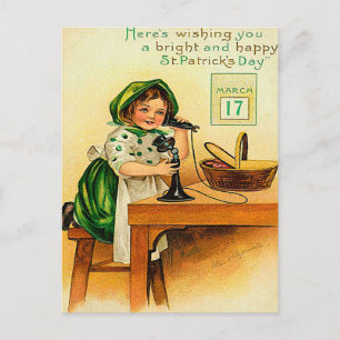 Vintage St. Patrick's Day Wishes Postcard