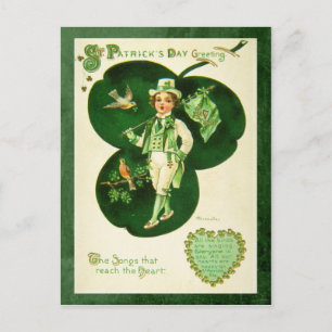 Vintage St Patrick's Greeting Postcard
