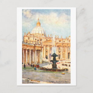 Vintage St. Peter's Basilica, Vatican Postcard
