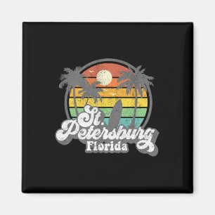 Vintage St. Petersburg Beach Florida Surfing Retro Magnet