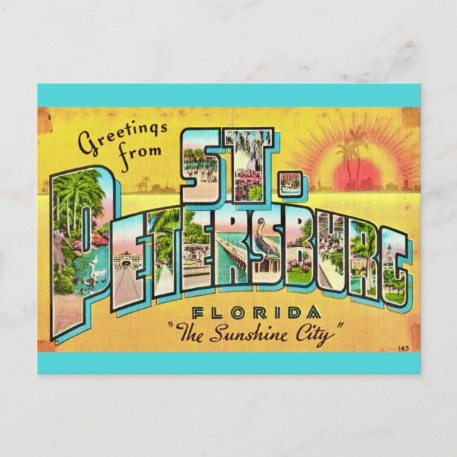 Vintage St Petersburg Florida Postcard (Front)