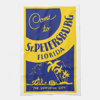Vintage St. Petersburg Florida Tea Towel