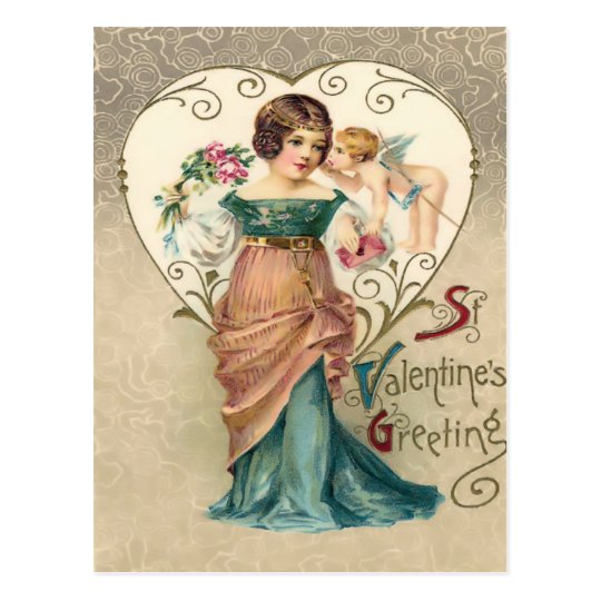 Vintage St. Valentine Greeting Postcard