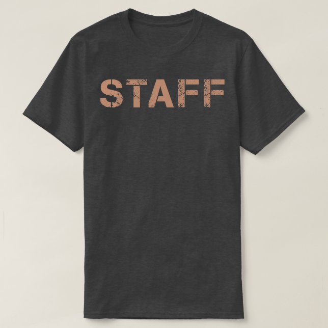 Vintage STAFF Member Typography T-Shirt (Design Front)