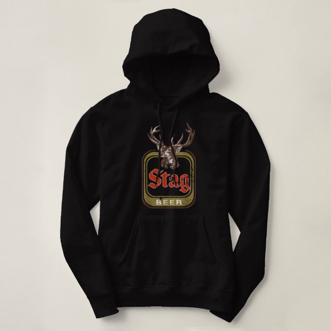 Vintage Stag Beer  Hoodie (Design Front)