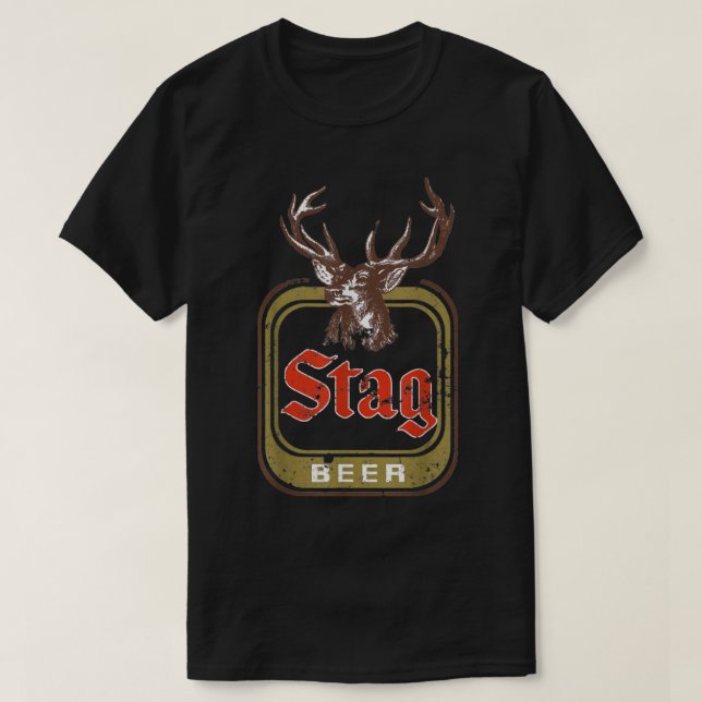 Vintage Stag Beer  T-Shirt (Design Front)