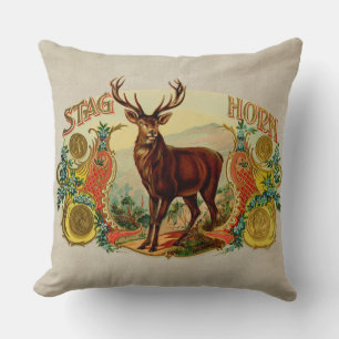 Vintage Stag Horn Cushion