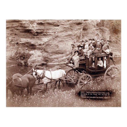 Vintage Stage Coach Postcard