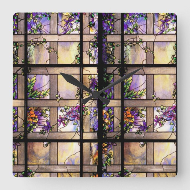 Vintage Stained Glass Clock (Front)