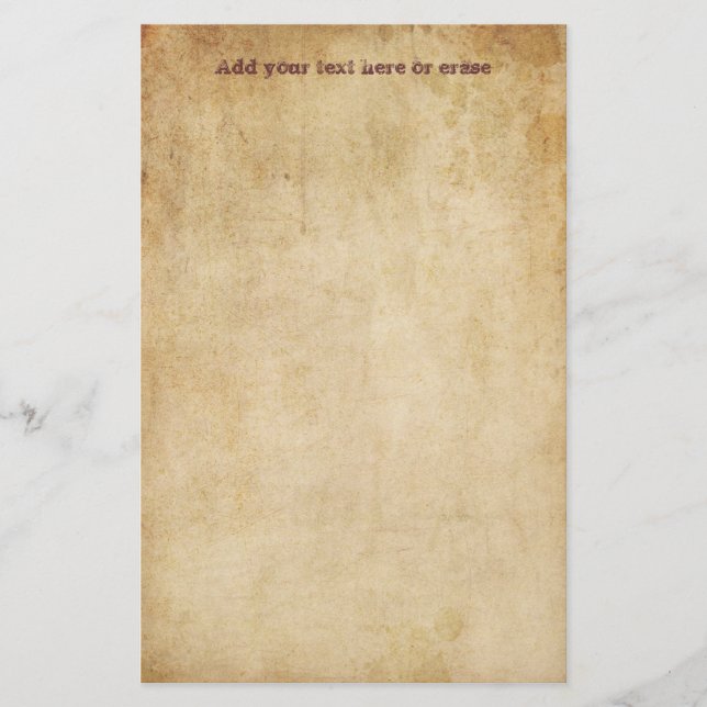 Vintage Stained Stationery Paper 1 (Front)