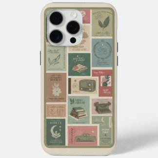 Vintage Stamp Collage Design For iPhone 15 Pro Max Case