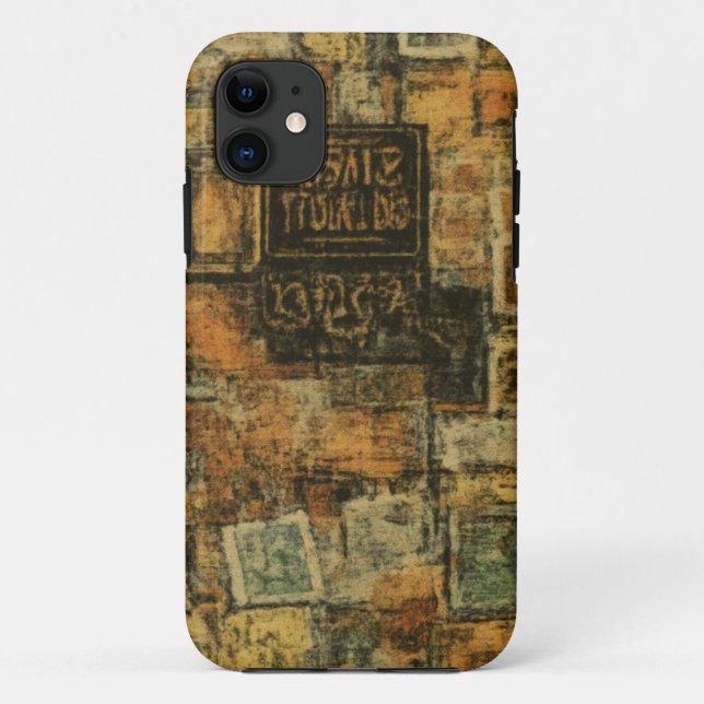Vintage Stamp Collage Mobile Case (Back)