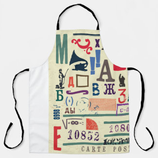 Vintage Stamp: Document Decor Apron