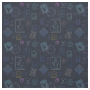 Vintage Stamp Fabric - Dark
