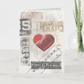 Vintage Stamp Valentine Card