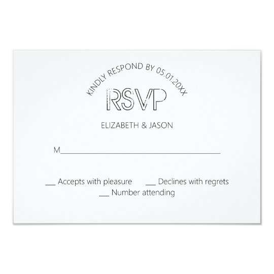 Vintage Stamp Wedding RSVP Card