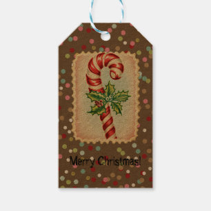 Vintage Stamps Christmas Candy Gift Tags