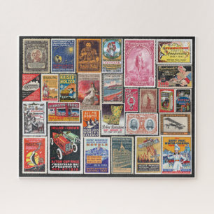 VINTAGE STAMPS! COLLAGE JIGSAW PUZZLE