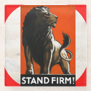 Vintage Stand Firm Lion Coaster