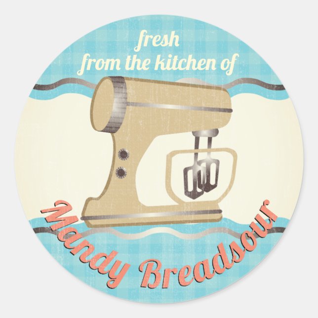 Vintage stand mixer from the kitchen of sticker (Front)