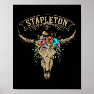 Vintage Stapleton Last Name Personalised Stapleton Poster
