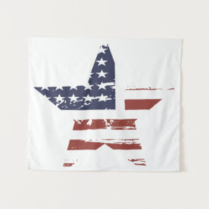 Vintage Star American Flag Tapestry
