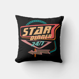 Vintage Star dinner space sign retro Cushion