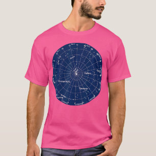 Vintage Star Map Chart Constellation Astronomy Spa T-Shirt
