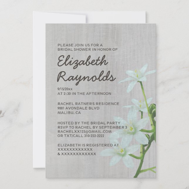 Vintage Star of Bethlehem Bridal Shower Invitation (Front)