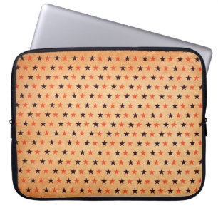 Vintage star pattern in old paper texture laptop sleeve