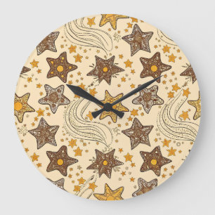 Vintage Star Pattern Wall Clock