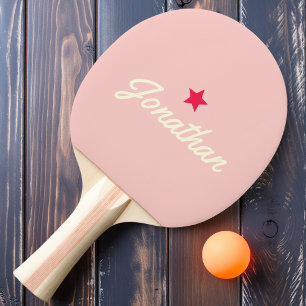 Vintage Star Signature in Sky Pink Ping Pong Paddle