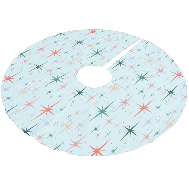 Vintage Starburst Brushed Polyester Tree Skirt (Angled)