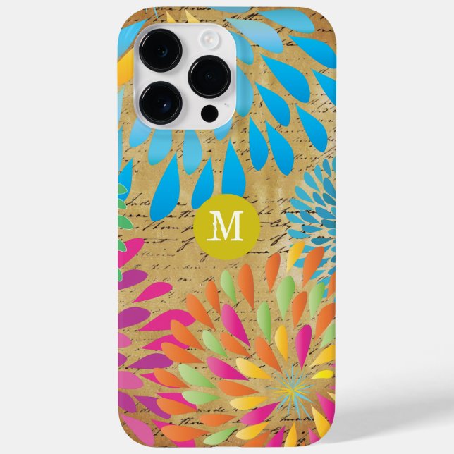 Vintage StarBurst Flower Personalised  Case-Mate iPhone Case (Back)