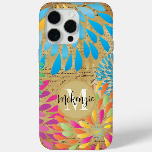 Vintage StarBurst Flower Personalised iPhone 5 iPhone 15 Pro Max Case