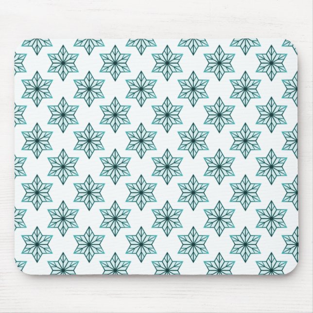 Vintage Starburst Mousepad, Teal Mouse Mat (Front)