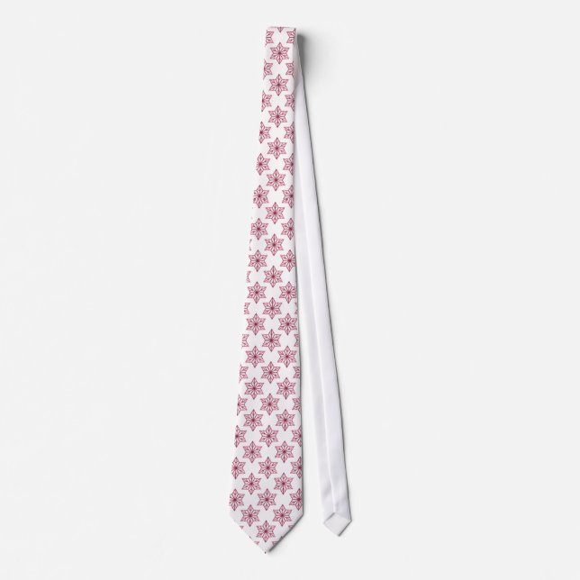 Vintage Starburst Tie, Fuchsia Tie (Front)