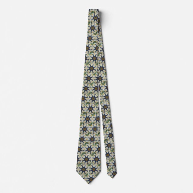 Vintage Starburst Tile Tie (Front)