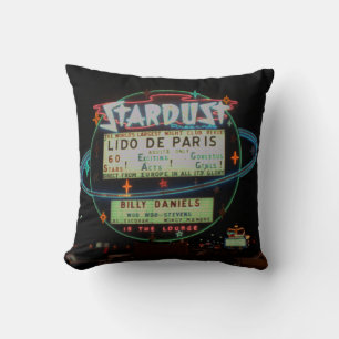 Vintage Stardust Casino Las Vegas Neon Sign 1950's Cushion