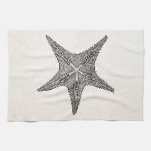 Vintage Starfish Antique Star Fish Template Tea Towel