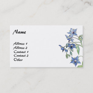 Vintage Starflower Borage Flowers Business Cards