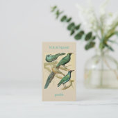 vintage starlings and mynah birds business card (Standing Front)