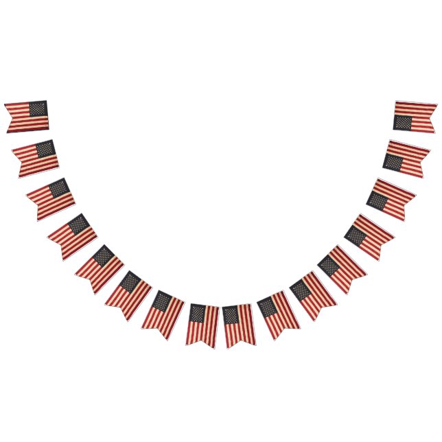 Vintage Stars and Stripes American  Bunting (All)