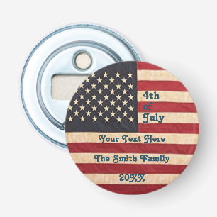Vintage Stars and Stripes Weathered American Flag Bottle Opener