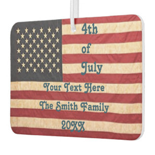 Vintage Stars and Stripes Weathered American Flag Car Air Freshener