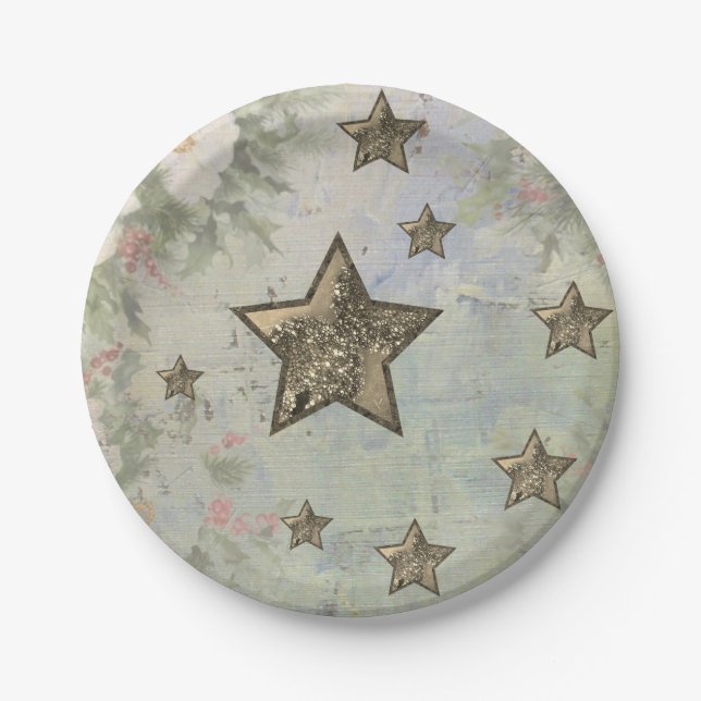 Vintage Stars Paper Plate (Front)