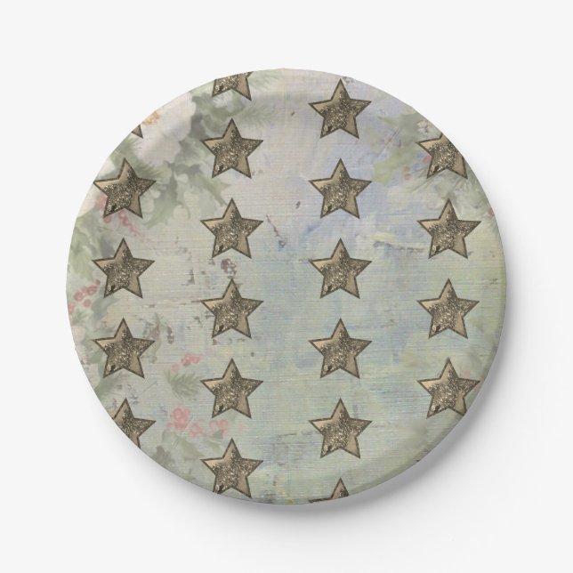 Vintage Stars Paper Plate (Front)