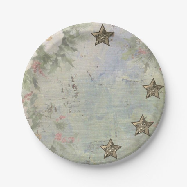 Vintage Stars Paper Plate (Front)
