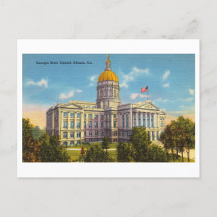 Vintage State Capitol in Atlanta, Georgia Postcard