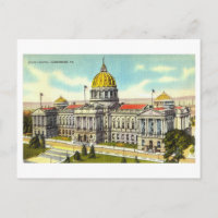 Vintage State Capitol in Harrisburg, Pennsylvania